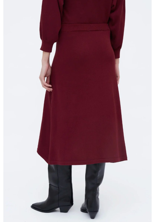 Falda Midi Burgundy