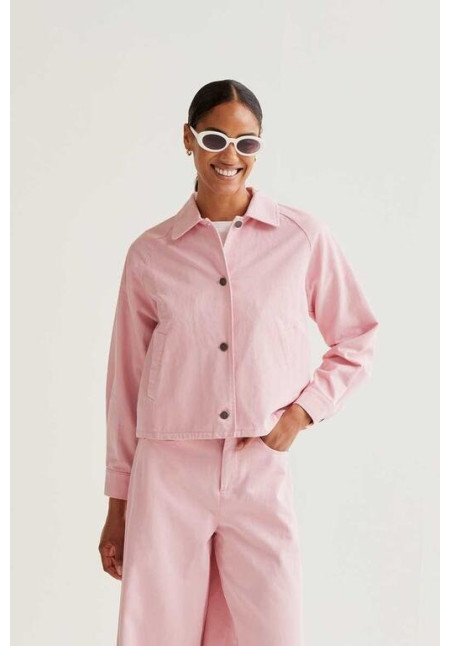 Chaqueta 100% algodón rosa
