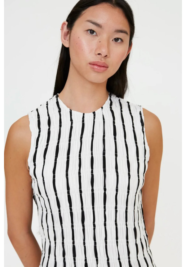 Vestido corto con estampado Grimaud White