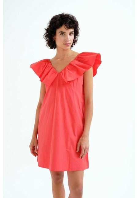 Vestido corto rojo 100% algodón
