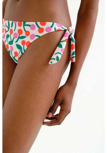 Braguita Bikini lazada con estampado Guinda