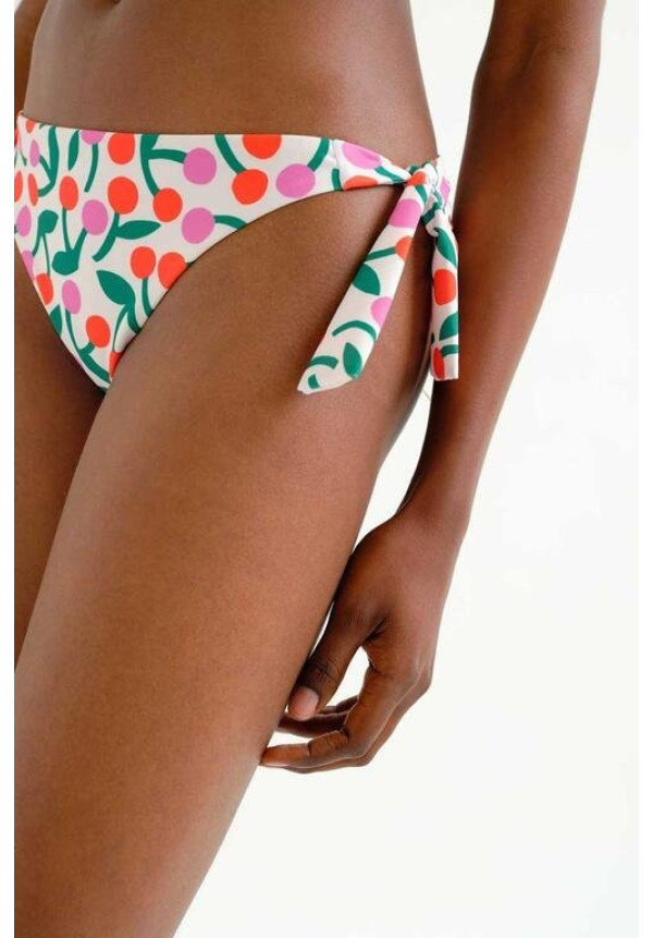 Braguita Bikini lazada con estampado Guinda