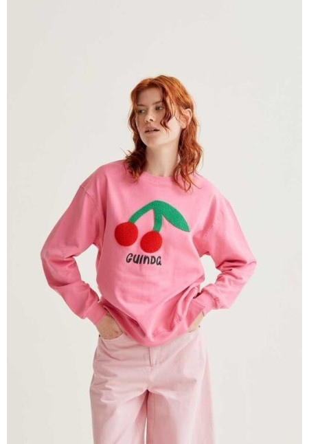 Sudadera con bordado de Guinda Gigante