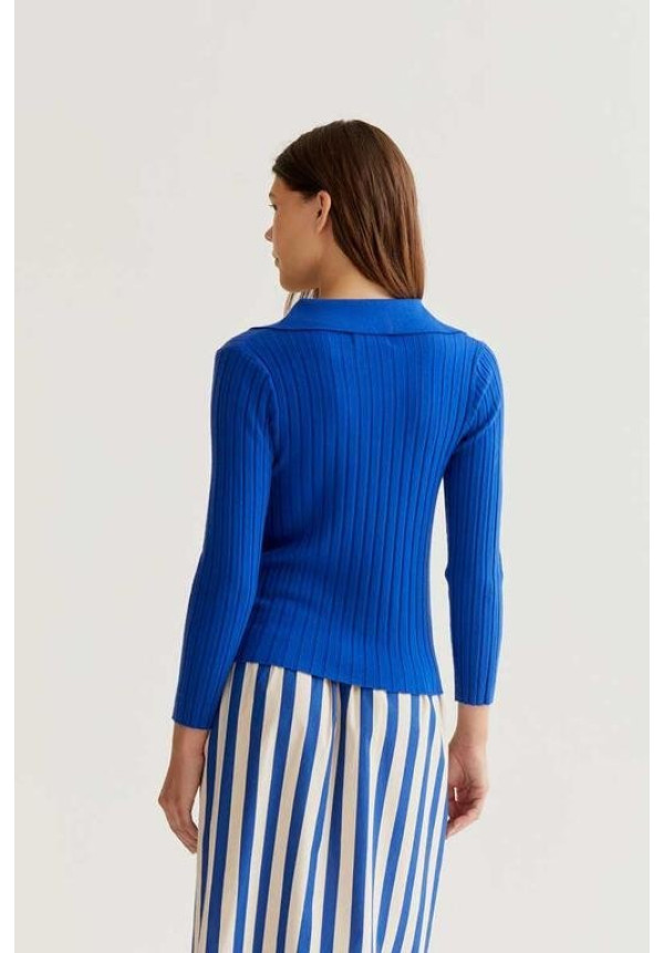 Jersey de punto azul