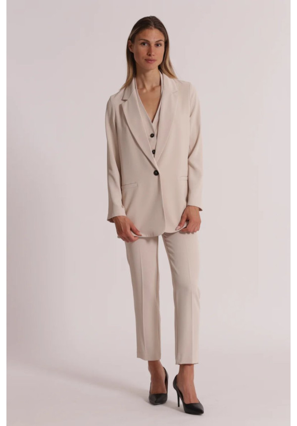 Chaqueta largo color beige