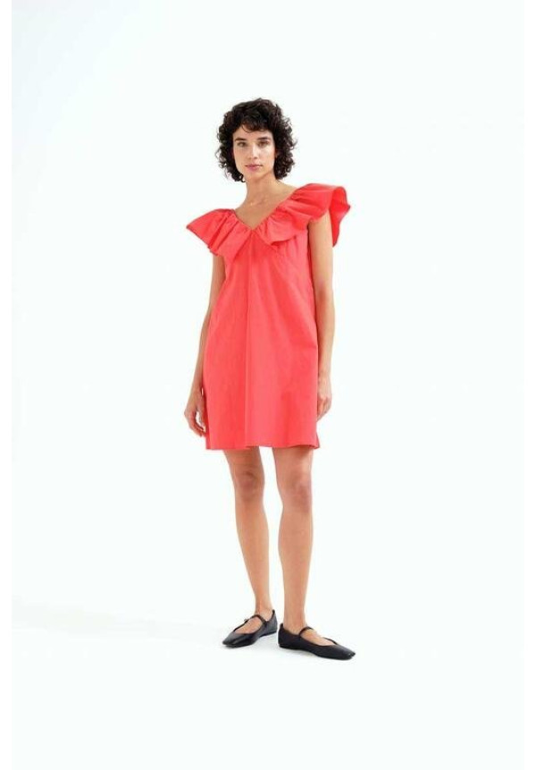 Vestido corto rojo 100% algodón