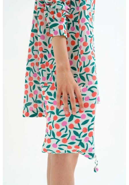 Bolso con estampado Guinda