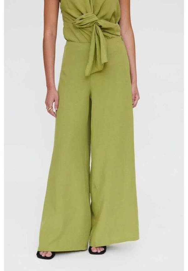 Pantalón wide leg verde