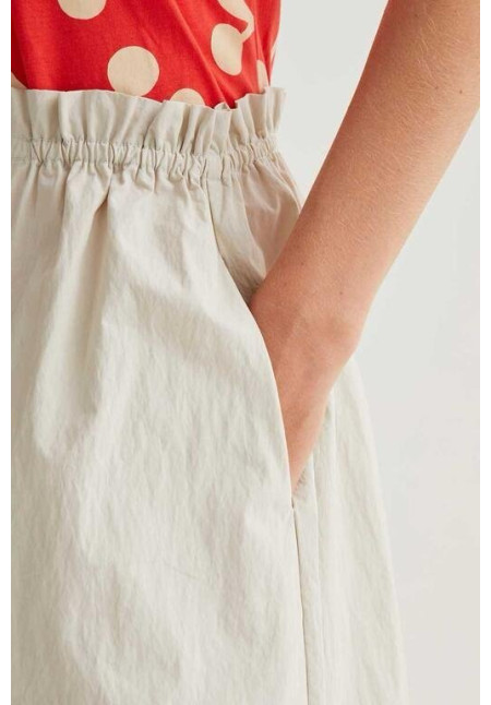 Falda midi blanco roto