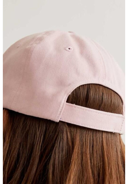 Gorra rosa con bordado de tulipán