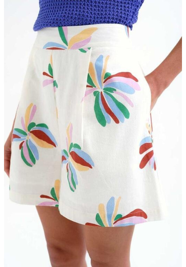 Shorts con estampado Monarda