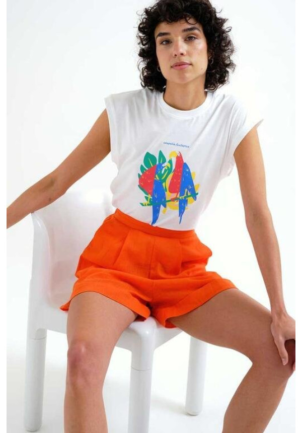 Shorts naranja 100% algodón