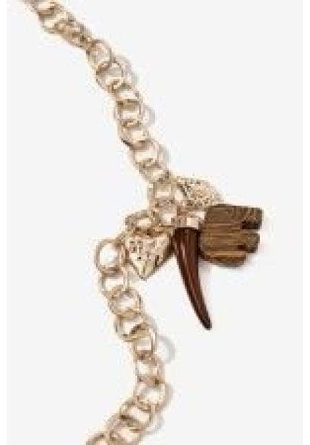 Collar grueso dorado charms