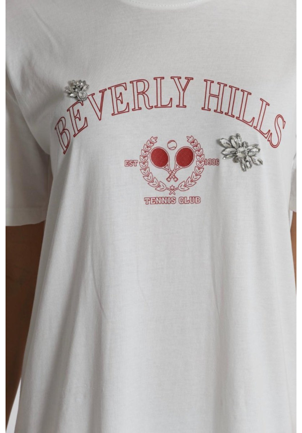 "BEVERLY HILLS" VESTIDO DE MANGA MEDIA CON INSERCIONES DE ENCAJE