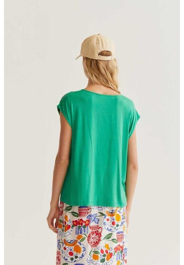 Camiseta fluida verde