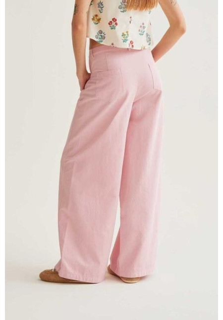 Pantalón wide leg rosa