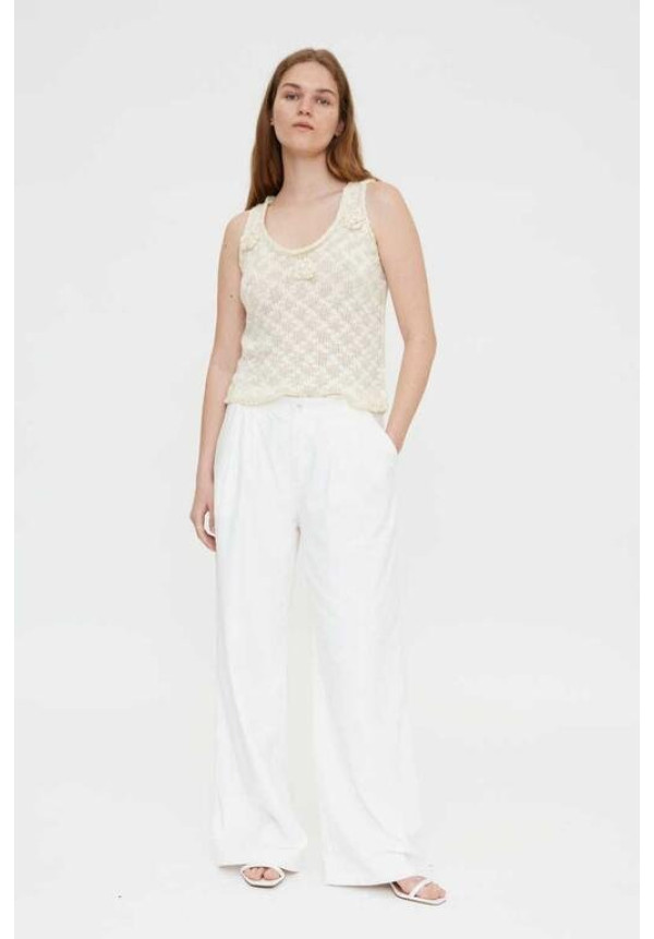 Pantalón wide leg blanco