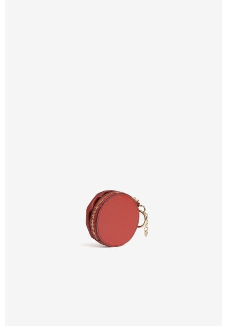 Monedero rojo con flor