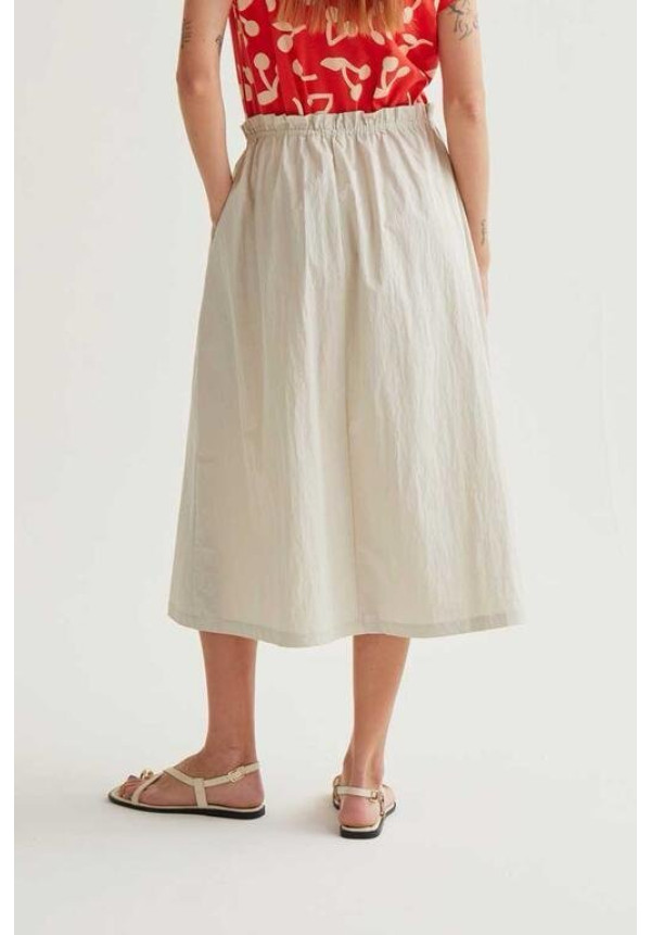 Falda midi blanco roto