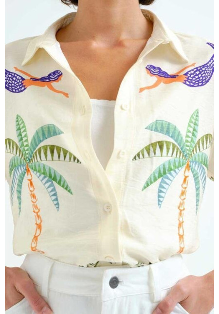 Camisa con estampado Palm &  Mermaid