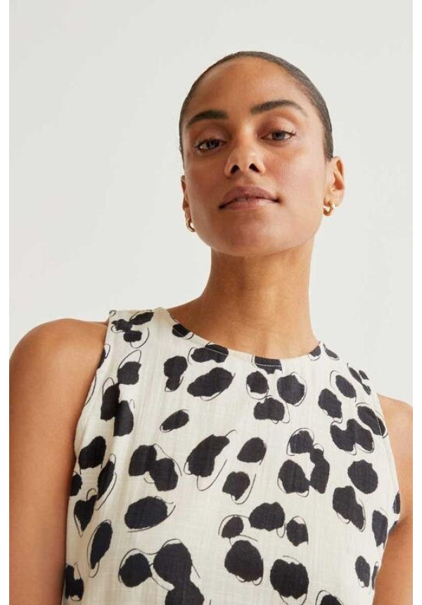 Vestido midi con estampado Dalmatian