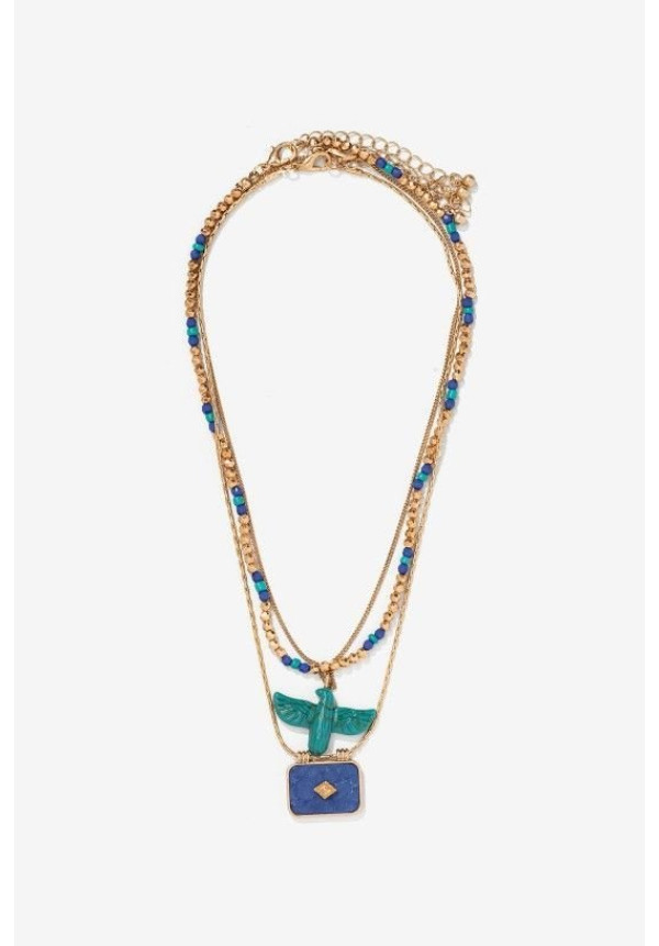 Collar dorado con cuentas