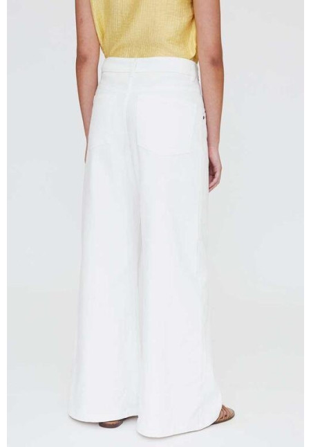 Pantalón vaquero wide leg blanco