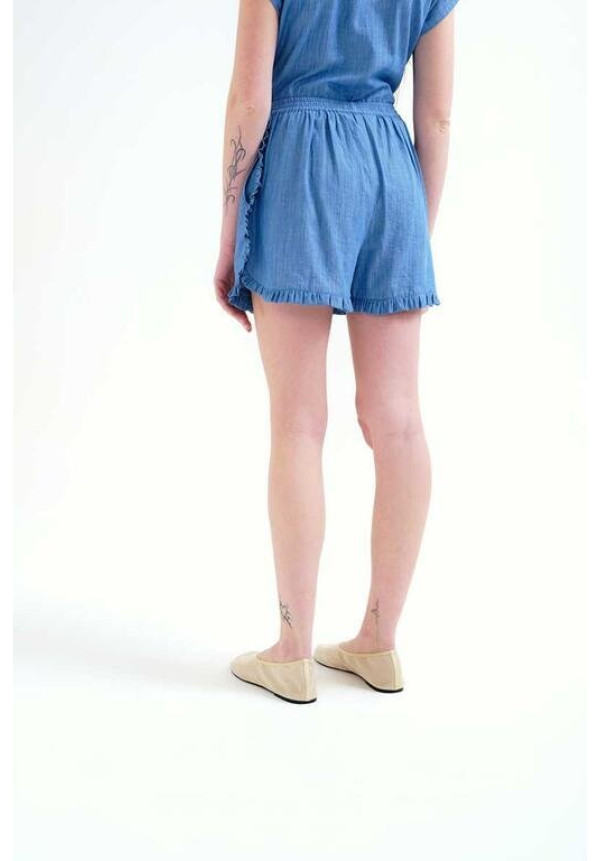 Shorts 100% algodón chambray azul  claro