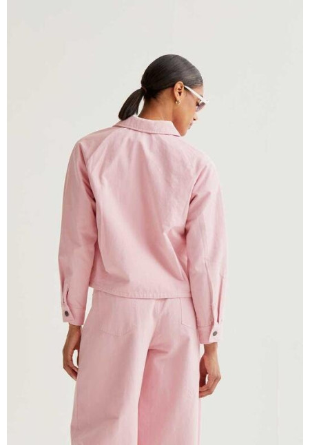 Chaqueta 100% algodón rosa