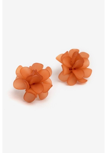 Pendiente coral naranja