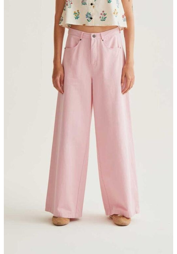 Pantalón wide leg rosa