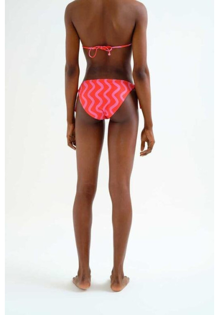 Braguita Bikini lazada con estampado Wave Red & Pink