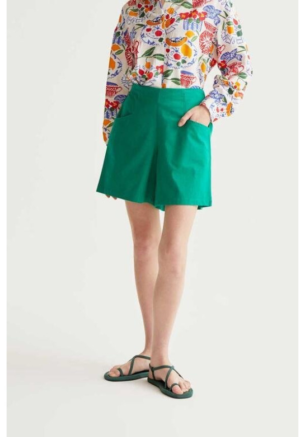 Shorts 100% algodón verde