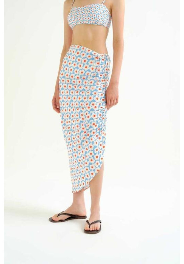 Falda midi con estampado  Popcorn