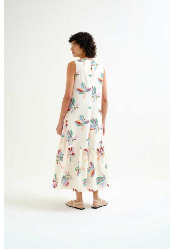 Vestido largo con estampado Monarda