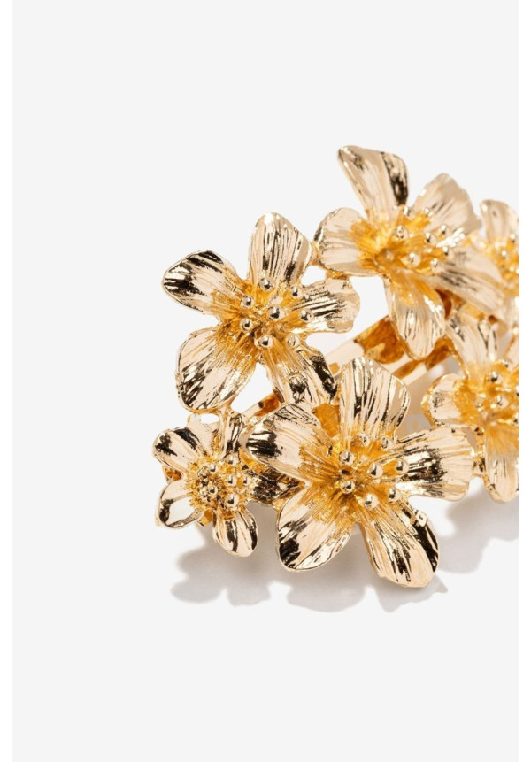Pinza del pelo flores doradas
