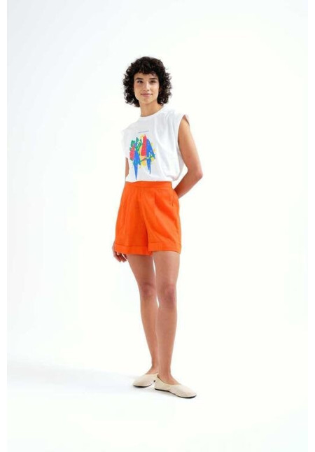 Shorts naranja 100% algodón