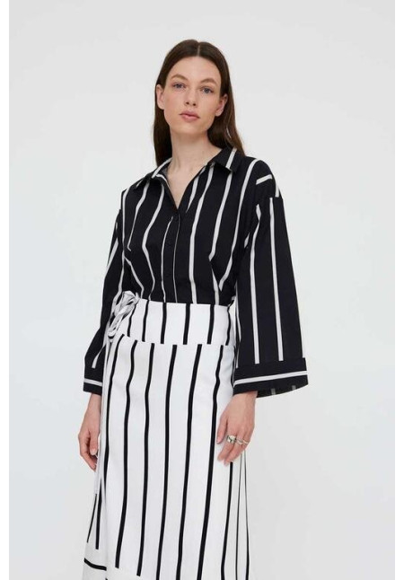 Camisa fluida con estampado Grimaud Black