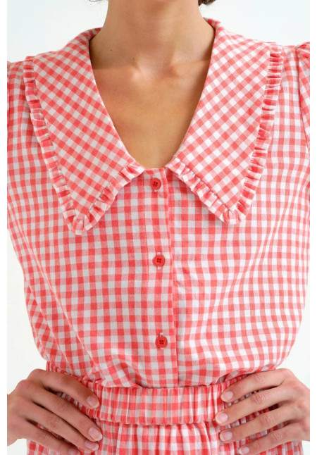 Camisa Cuadro vichy rojo