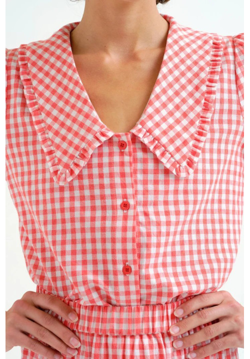 Camisa Cuadro vichy rojo