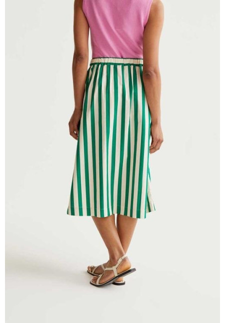 Falda midi con estampado Bamboo Green