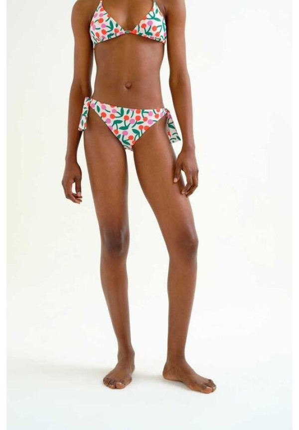 Braguita Bikini lazada con estampado Guinda
