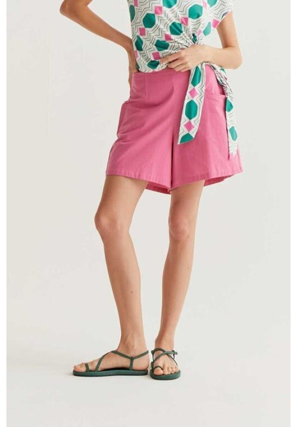 Shorts 100% algodón rosa