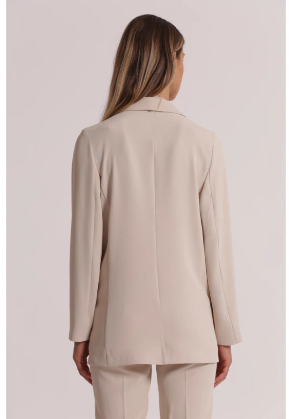 Chaqueta largo color beige