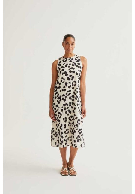 Vestido midi con estampado Dalmatian