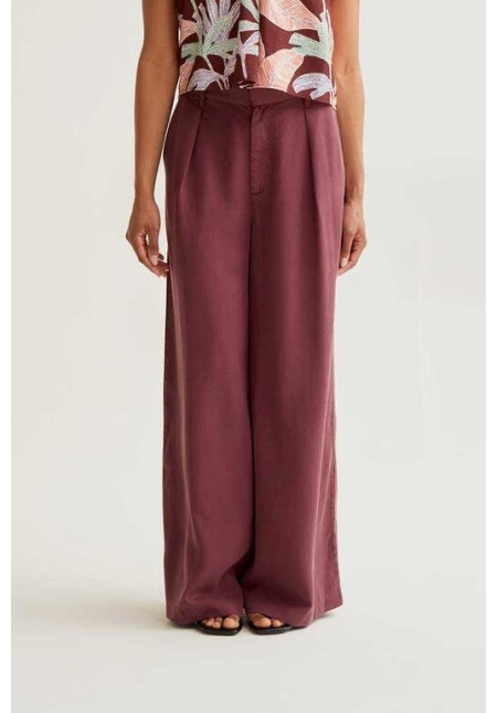 Pantalón wide leg marrón