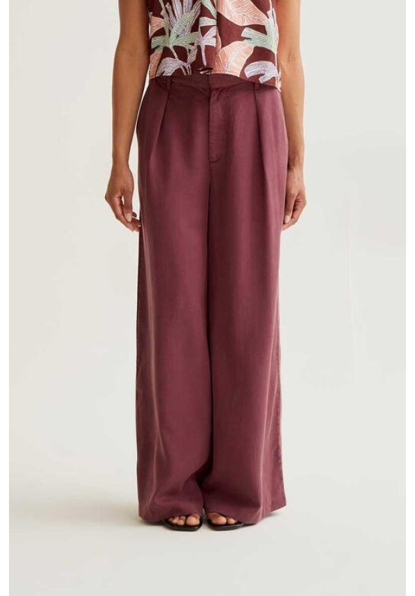 Pantalón wide leg marrón