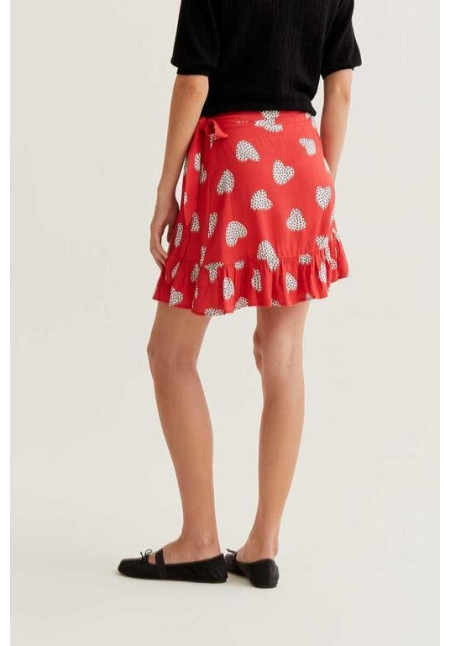 Falda corta con estampado Harmony Red