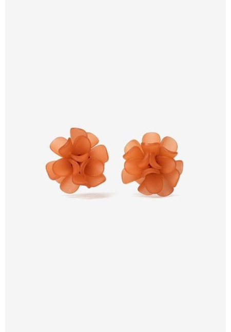 Pendiente coral naranja