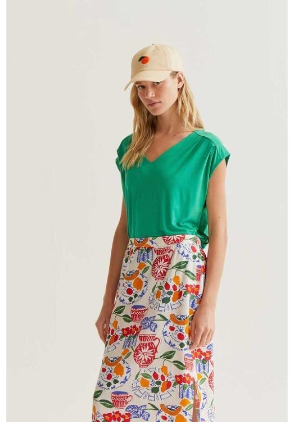 Camiseta fluida verde